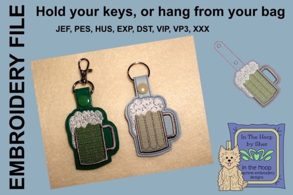 Beer Key Fob: A Seasonal Embroidery Review