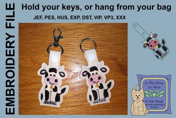 Cow Key Fob Embroidery Review for Boutique Apparel