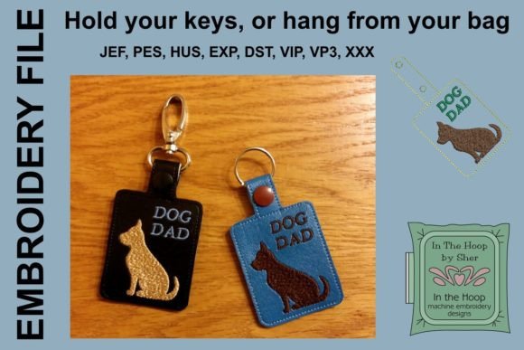 Dog Dad Key Fob: A Smart Addition for Small Embroidery Shops