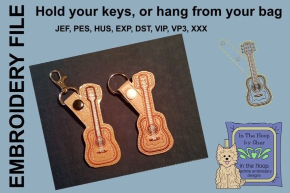 Guitar Key Fob Embroidery Review